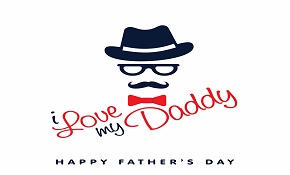 happy fathers day creative logo